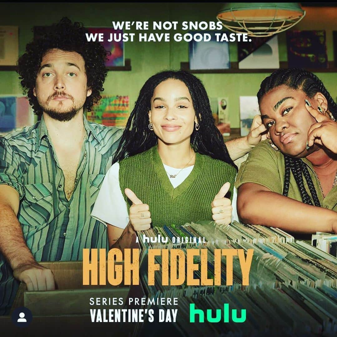 クエストラブさんのインスタグラム写真 - (クエストラブInstagram)「High Fidelity. Valentines Day. #newjobalert @zoeisabellakravitz @davinejoy @misterjakelacy @rainbowsun @nadine.malouf @kingsleybenadir @hulu」1月29日 3時23分 - questlove