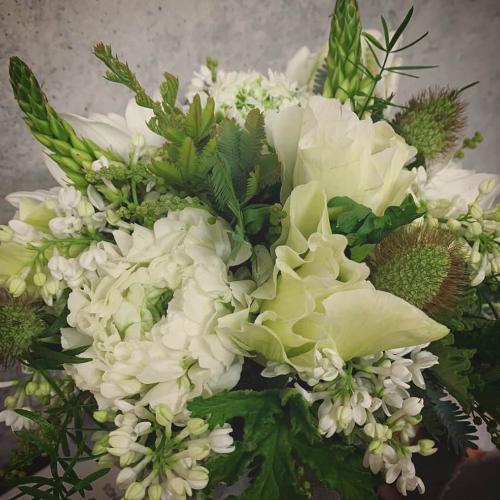 畑野ひろ子さんのインスタグラム写真 - (畑野ひろ子Instagram)「white×green  #flower #flowers #bouquet #arrangement #willgarden」1月28日 19時59分 - hiroko_hatano_