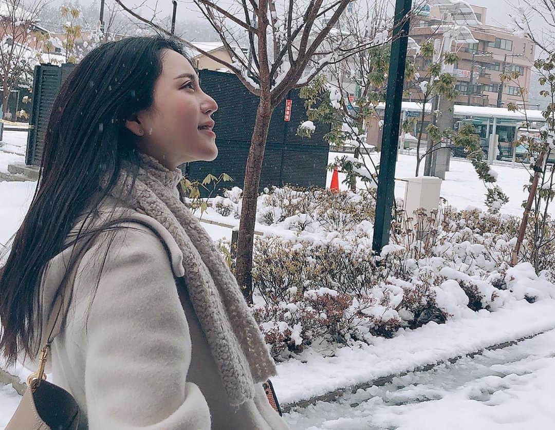 谷亜沙子さんのインスタグラム写真 - (谷亜沙子Instagram)「全部雪のせいだ！！？？ 今年初雪を感じてきました☃️❄️ #snow #雪 #눈 #instagood」1月28日 21時46分 - asyakodayo