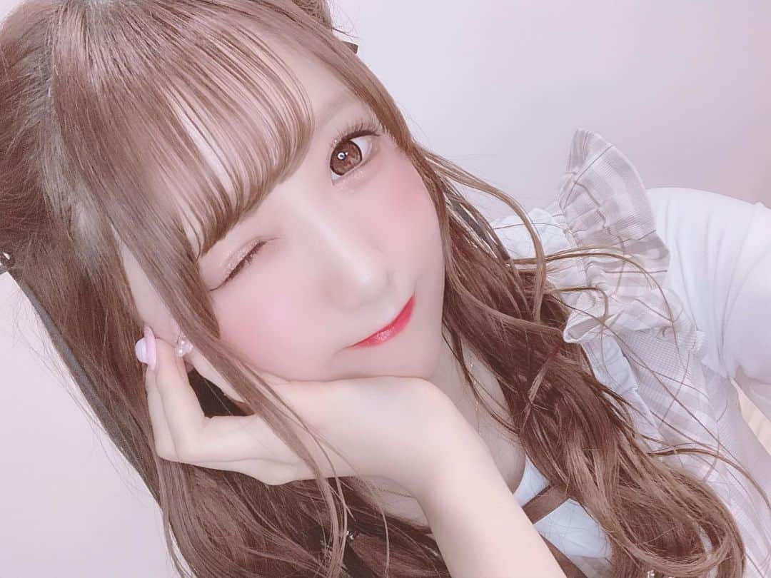 田口未彩のインスタグラム：「#カラコン　#メイク　#量産型女子　#量産型メイク　#たれ目メイク #量産型ヘアアレンジ　#ヘアアレンジ　#リボンアレンジ　#量産型コーデ　#自撮り　#セルフィー　#自撮り女子　#ピンク加工　#くるりんぱ　#アンクルージュ」