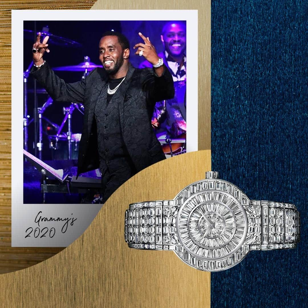 ピアジェさんのインスタグラム写真 - (ピアジェInstagram)「A watch that shines with legacy and diamonds. @diddy accepts the Salute to Industry Icons Award at the annual Clive Davis Pre-Grammy Gala dripping in diamond with a fully paved #PiagetPolo watch. #GrammyAwards #Piaget #PiagetWatches」1月29日 0時00分 - piaget