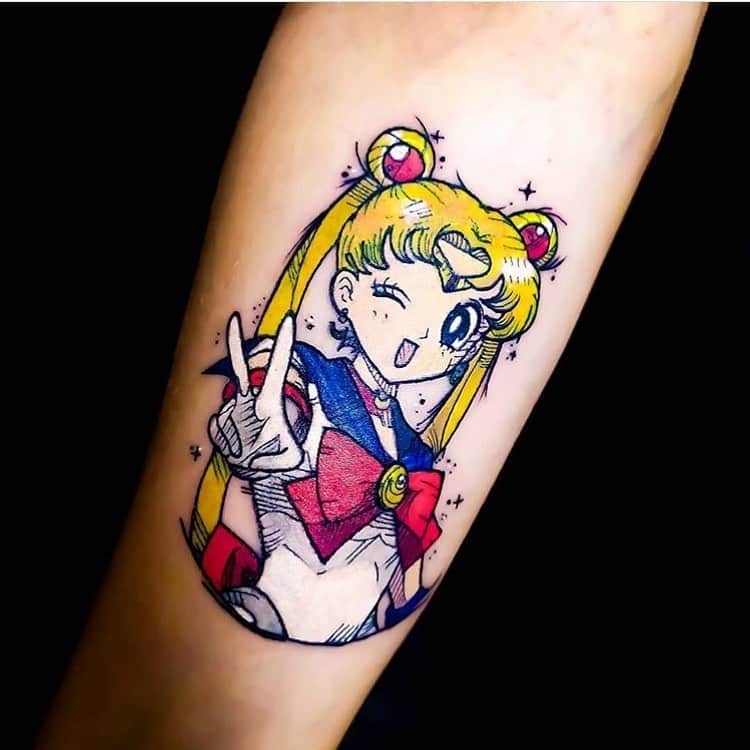 Sailor Moonさんのインスタグラム写真 - (Sailor MoonInstagram)「✨🌙 Love this Sailor Moon tattoo by @sharonramirez_art!! 🌙✨」1月29日 1時29分 - sailormoon_sc
