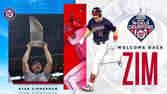 ワシントン・ナショナルズさんのインスタグラム写真 - (ワシントン・ナショナルズInstagram)「The World Series champion Washington Nationals have re-signed World Series champion 1B, Mr. National Ryan Zimmerman.」1月29日 1時56分 - nationals