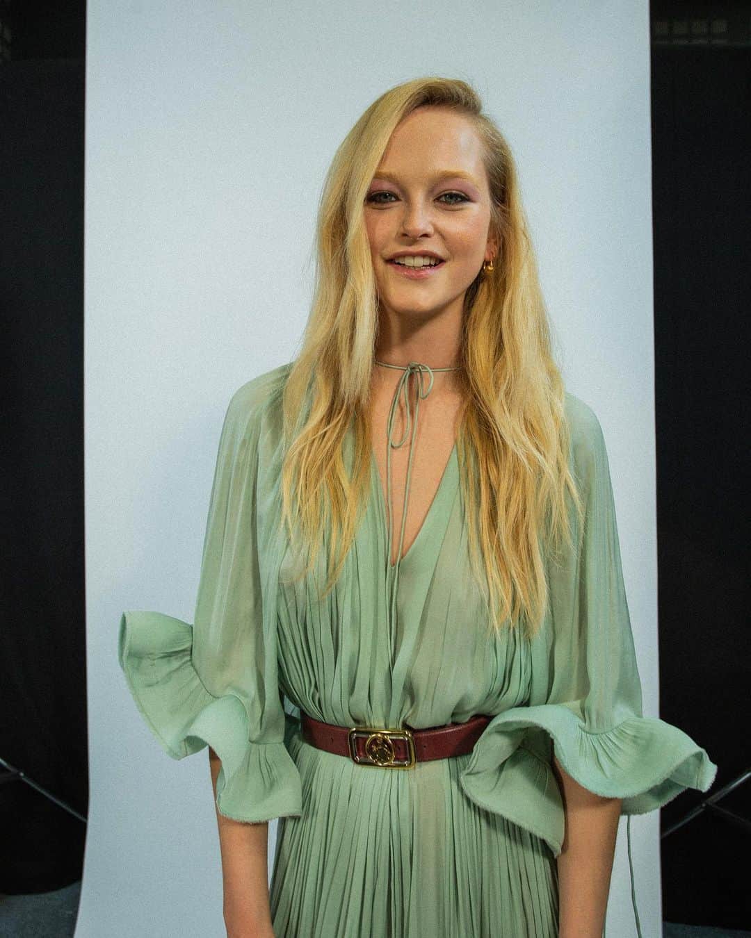 ランバンのインスタグラム：「@jean_campbell just after walking for the #LanvinFW20 men’s show. Shot by @adam_peter  #Pfw  #Lanvin」
