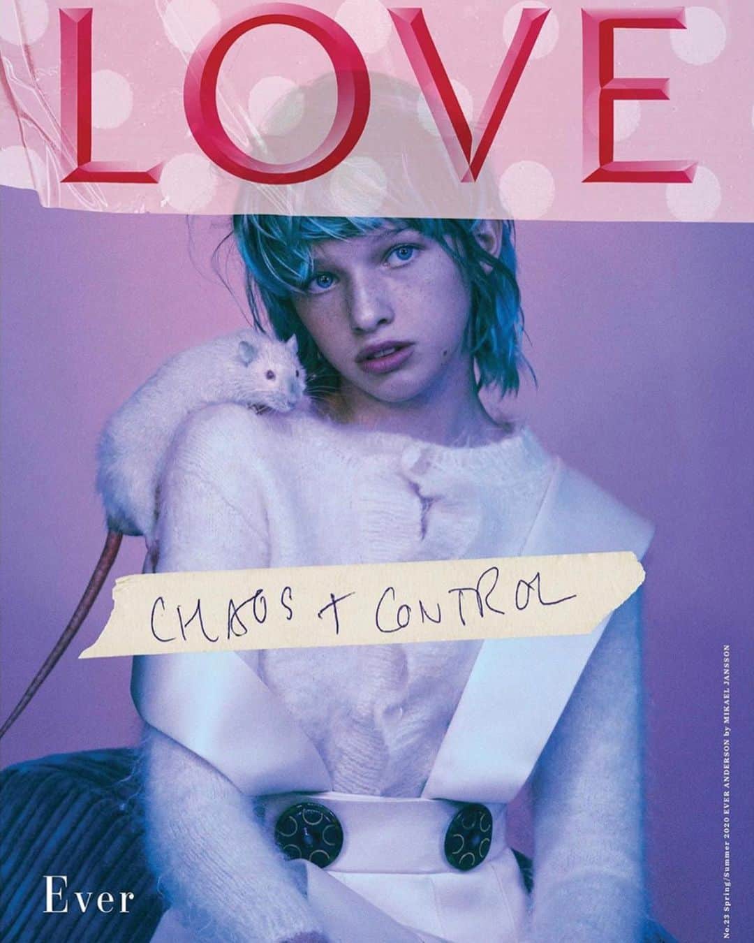 ミラ・ジョヴォヴィッチのインスタグラム：「Wow!! My magical little unicorn @evergaboanderson has been chosen by the inimitable @kegrand🌟for the cover of @thelovemagazine ❤️ during the year of the rat!!🐁 Unforgettable! And the team really got Ever because the cover and pictures inside shot by the master @mikaeljansson are just as magical as she is!! I’m so proud of my little fairy girl because not only is she following her dreams of being an actress by working hard taking classes, auditioning and getting amazing grades in school (our family rule is if the grades slip below a B, no auditions!) but also landing a big movie that is top secret for the moment, but releasing in just a few months!😆😆😆 Ever, your father and I have always taught you that dreaming big is only a small part of the battle. Working hard and having the discipline to make those big dreams come true is the real secret to success and you’ve learned it baby!! This issue is on newsstands Feb. 02!! Get a copy to see the gorgeous pictures inside and read the interview done by yours truly!!! Special thank you to @bitton @twodadstwokids @chrissbrenner for helping make this happen!! Love you guys!!❤️❤️❤️ #everanderson #evergaboanderson #kegrand #mikaeljansson #lovemagazine  Creator: @kegrand  Photogrpaher: @mikaeljansson  Stylist: @lisajarvis_stylist  Make-up @markcarrasquillo  Hair Stylist: @rudilewis  Cover look: @miumiu  Cast by: @bitton @twodadstwokids @establishmentny  Booked by @chrissbrenner」