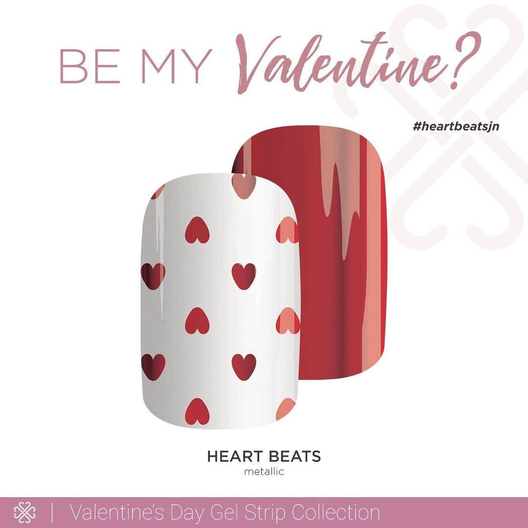 Jamberryさんのインスタグラム写真 - (JamberryInstagram)「Metallic + Gel Strips = a DREAM ❤️❤️ Get ready for February 14th in this Valentine’s Day mixed-mani. Contact your Jamberry guru now for details! . . . #heartbeatsjn #jamberry #jamberrynails #gelstripsjn」1月29日 5時30分 - jamberry