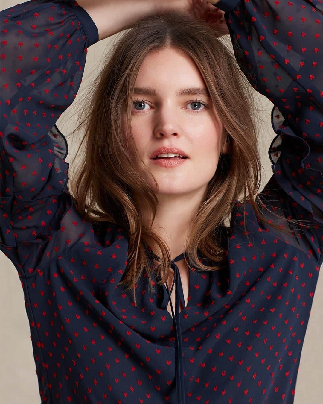 ローラアシュレイのインスタグラム：「Our range of feminine blouses with ruffle details and tie fronts are perfect for dressing up a pair of jeans or adding a stylish touch to a work ensemble. Check out our limited edition Alderney collection in-store and online now.」