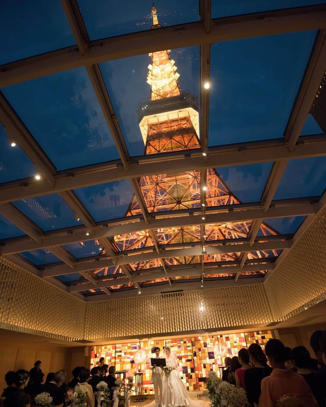 東京タワーの麓の結婚式のグルメインスタ