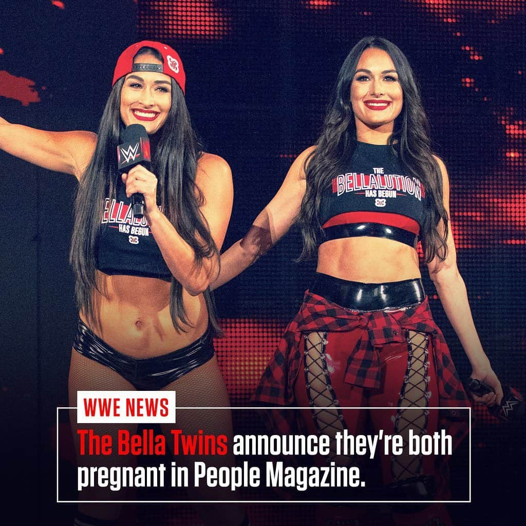 WWEさんのインスタグラム写真 - (WWEInstagram)「Congrats to The #BellaTwins! @thenikkibella & @thebriebella revealed to @people that they are both pregnant!」1月29日 21時44分 - wwe