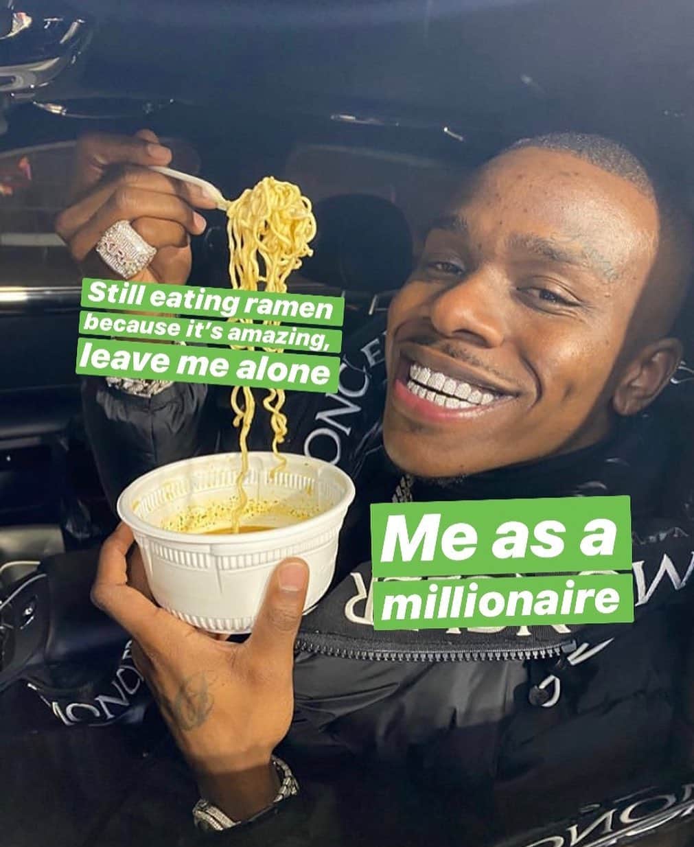MTVさんのインスタグラム写真 - (MTVInstagram)「No matter how much I earn during this lifetime, I’ll always remember where I came from: eating 25 cent ramen noodles because they’re delicious and affordable. And that’s on @dababy. 😌🤑🤑😛」1月29日 22時37分 - mtv