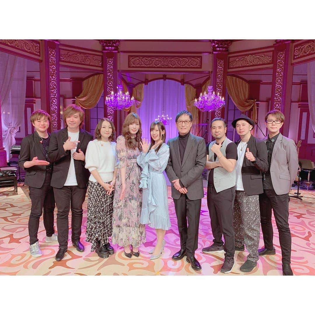 大原ゆい子のインスタグラム：「明日19時〜フジテレビONE TWO NEXTで放送の「西川貴教の僕らの音楽」 高木さんこと、高橋李依さんと出演させて頂いています。 りえりーさんとまた一緒に歌えてとっても幸せな時間でした！ 大好きな加藤いづみさん、そして武部聡志さんにお会い出来て本当に嬉しかった、、。 からかい上手の高木さんの楽曲たちをお届けしています！観てみてね〜  https://otn.fujitv.co.jp/b_hp/917200130.html  #高木さんめ 衣装 #ruvieofficial」