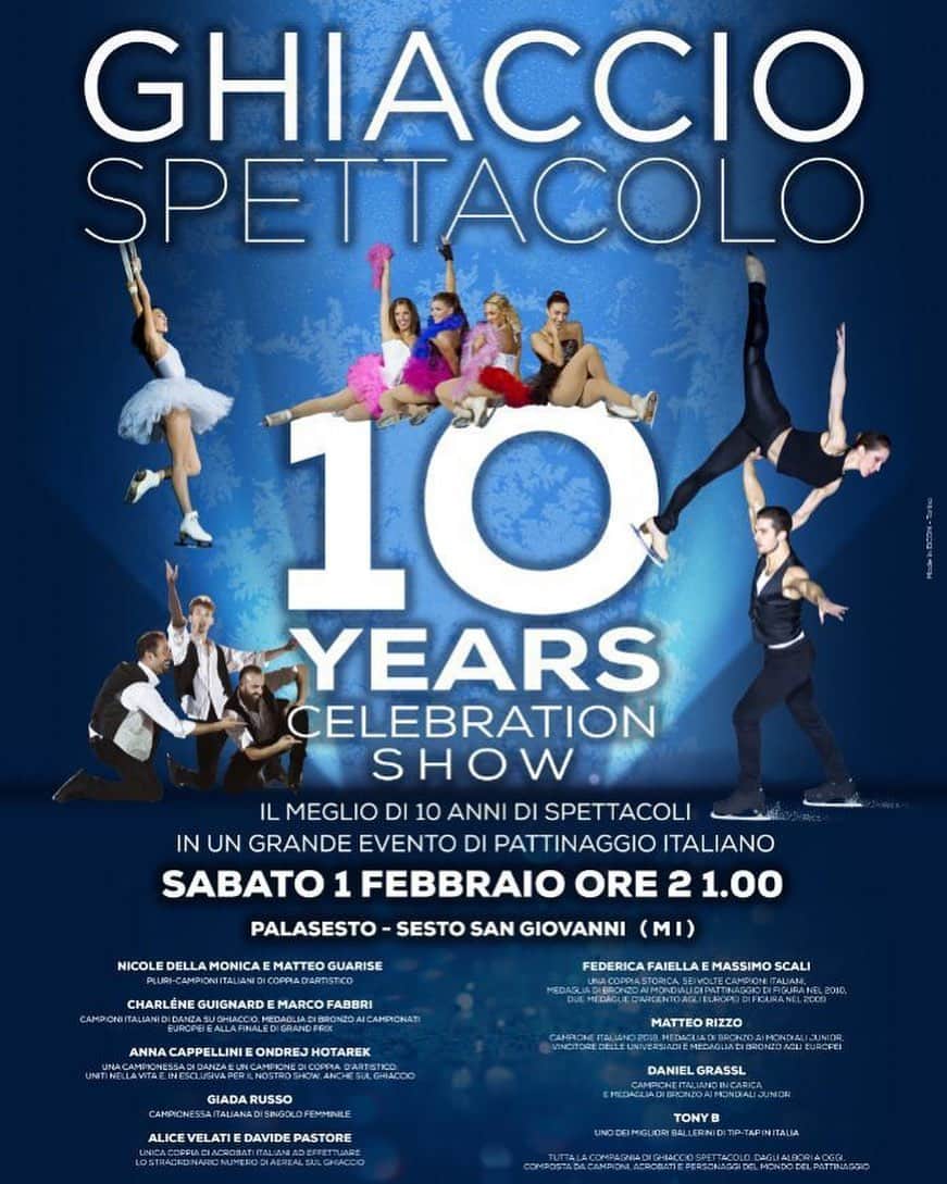 ジャダ・ルッソのインスタグラム：「Mancano pochissimi giorni🥰  Durante lo show ci sarà anche un esibizione che dedicherò con tutto il cuore alla piccola Iaia.  I biglietti sono ancora disponibili sul sito www.vivaticket.it  E una parte del ricavato dello spettacolo andrà in favore del reparto di terapia intensiva di neonatologia del Buzzi. @ilsognodiiaia @cristiana.di  @ghiacciospettacolo @andreavaturi  #showtime#ilsognodiiaia#lavitaèbellavivilabene#ghiacciospettacolo#GS10#10yearscelebrationshow」