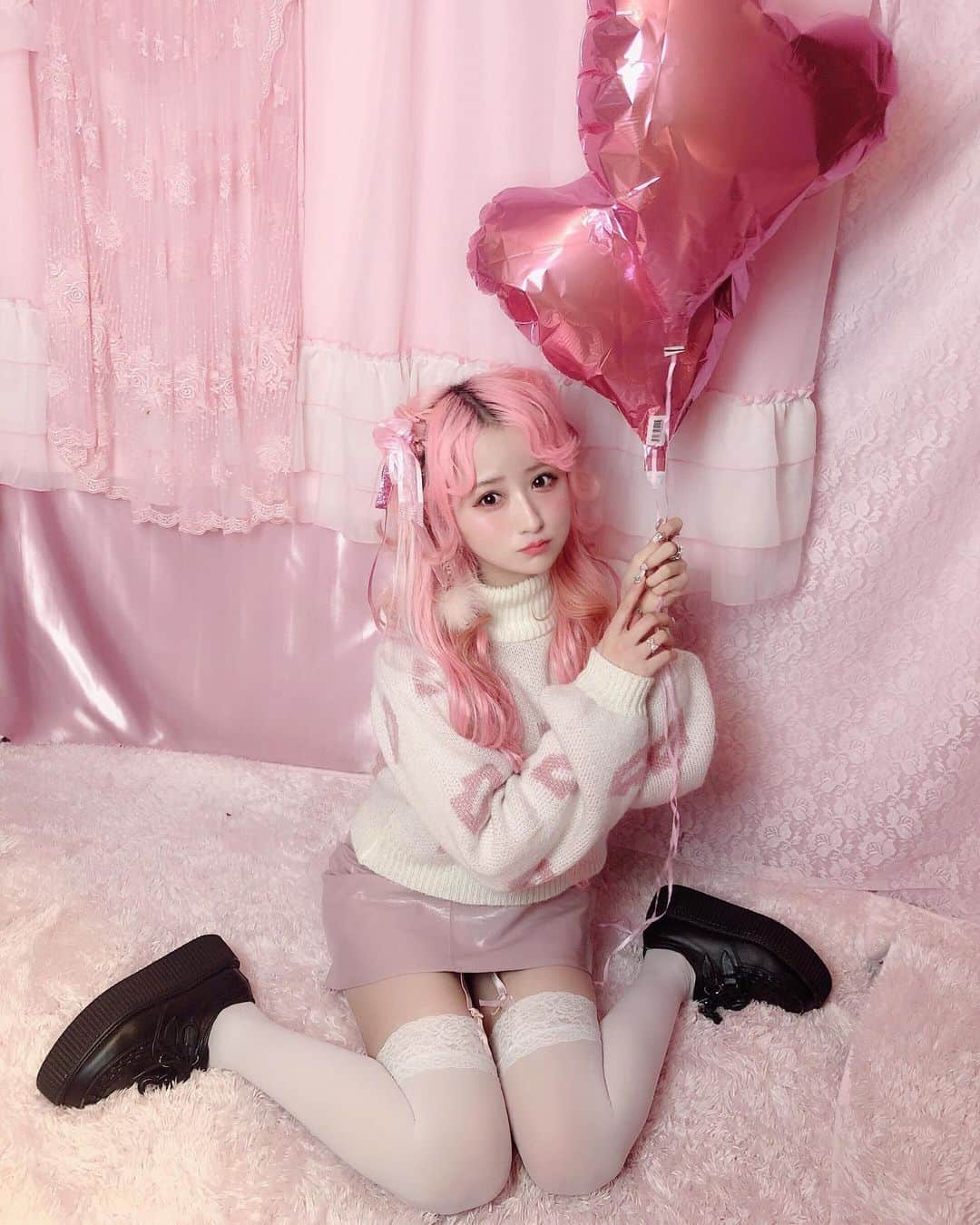胡桃兎愛のインスタグラム：「pink~❤︎」
