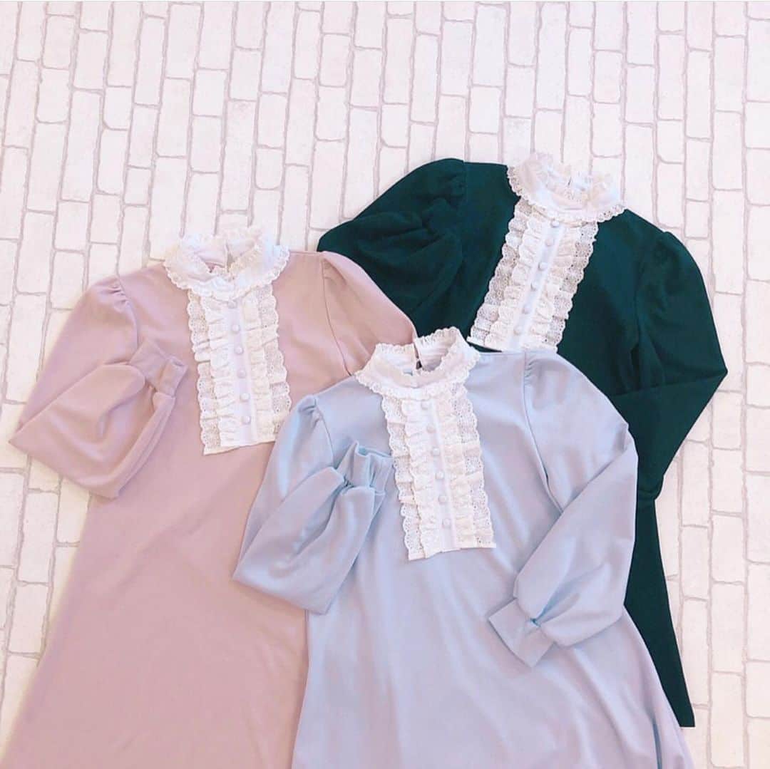 Ank Rougeさんのインスタグラム写真 - (Ank RougeInstagram)「. . 【press】 . 🐰Neo Casual spring newarrival🎉 . レースカットワンピース blue/pink/black ¥3,900+tax . . Ank Rouge全店&公式通販サイトAilandにて販売中✨ . . #ankrouge#newarrival#spring」1月29日 19時45分 - ankrouge_official