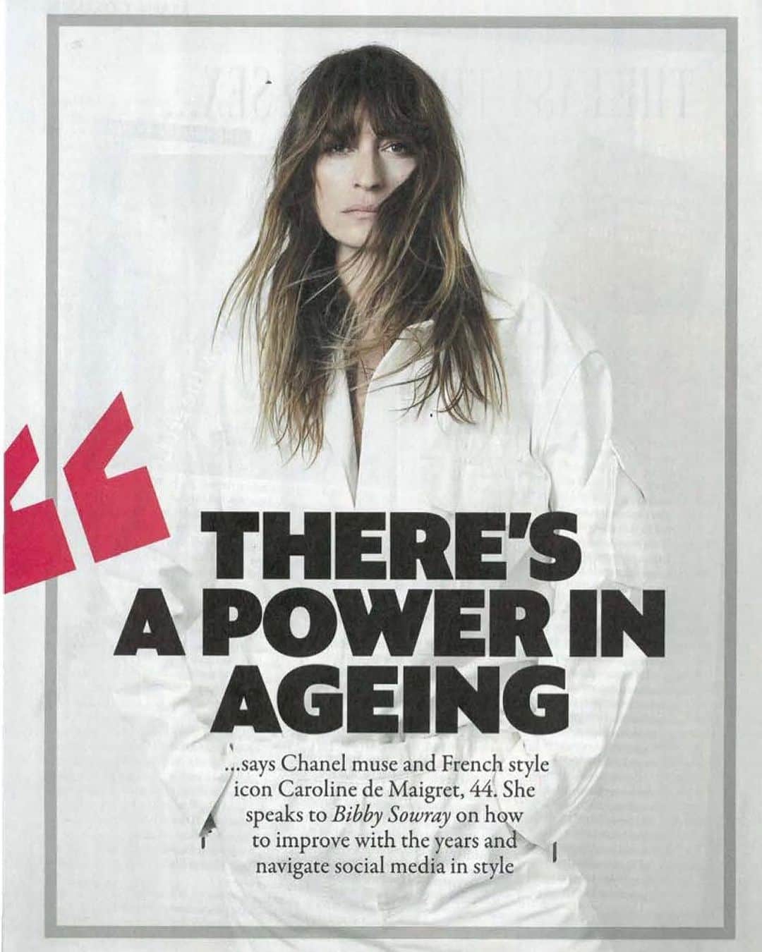 カロリーヌ・ド・メグレのインスタグラム：「🇬🇧 Grazia UK 🇬🇧 photo @agatheandantonin Cool interview by @bibsowray @graziauk about our book #OlderbutBetterbutOlder @howtobeparisian_olderbutbetter」
