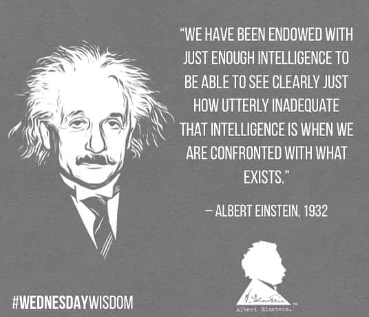 アルベルト・アインシュタインさんのインスタグラム写真 - (アルベルト・アインシュタインInstagram)「#WednesdayWisdom: “We have been endowed with just enough intelligence to be able to see clearly just how utterly inadequate that intelligence is when we are confronted with what exists.” – Albert Einstein, 1932」1月29日 23時09分 - alberteinstein