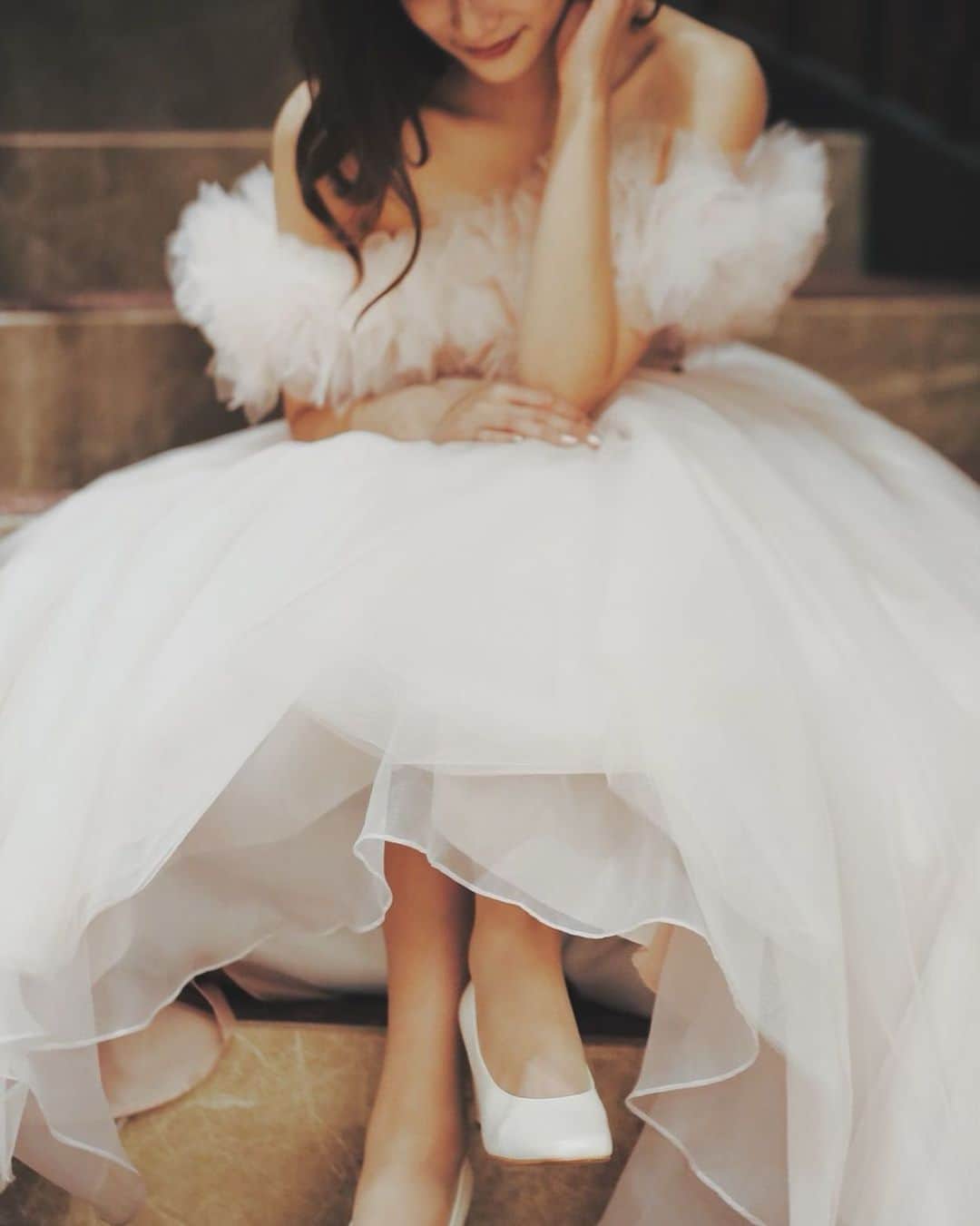 のインスタグラム：「結婚式の写真がついに🎀 #結婚式　#wedding  #weddingdress #ウェディング　#ウェディングドレス　#ベビーピンク  #tokyo #東京　#hatsukoendo #ハツコエンドウ」
