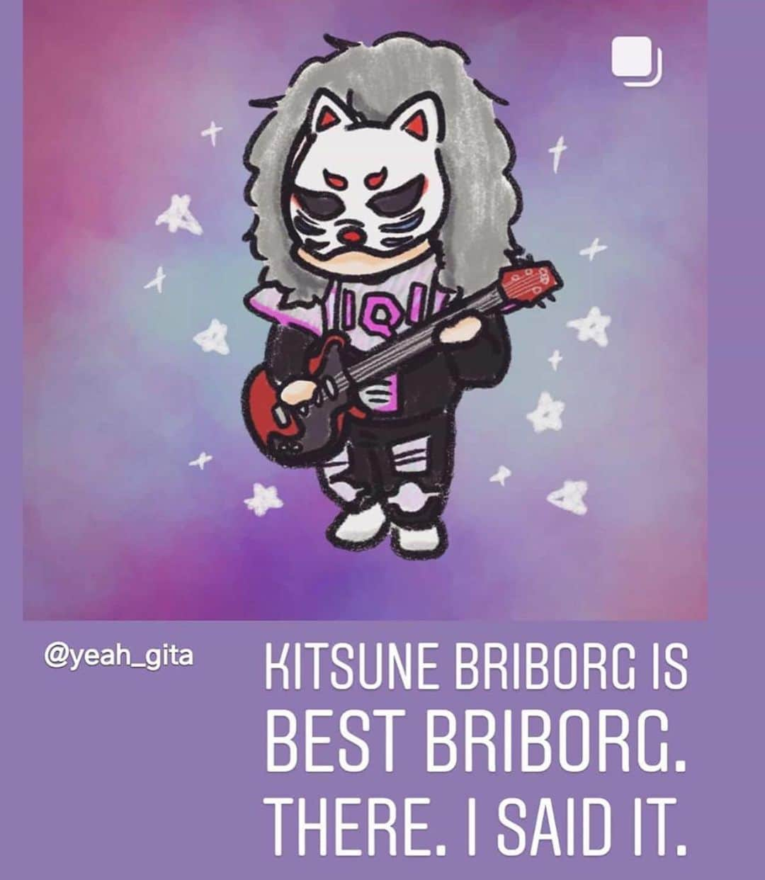 ブライアン・メイさんのインスタグラム写真 - (ブライアン・メイInstagram)「Thanks guys !!! My Kitsune Cyborg - or Briborg if you wish - is happy.  Yokatta desu. 💥💥💥💥 Should he come again ? Yes - he is INARI - inspired by Toyokawa Shinto Shrine.  Thank you dear Noriko-San for making him happen. Bri XX」1月30日 1時05分 - brianmayforreal