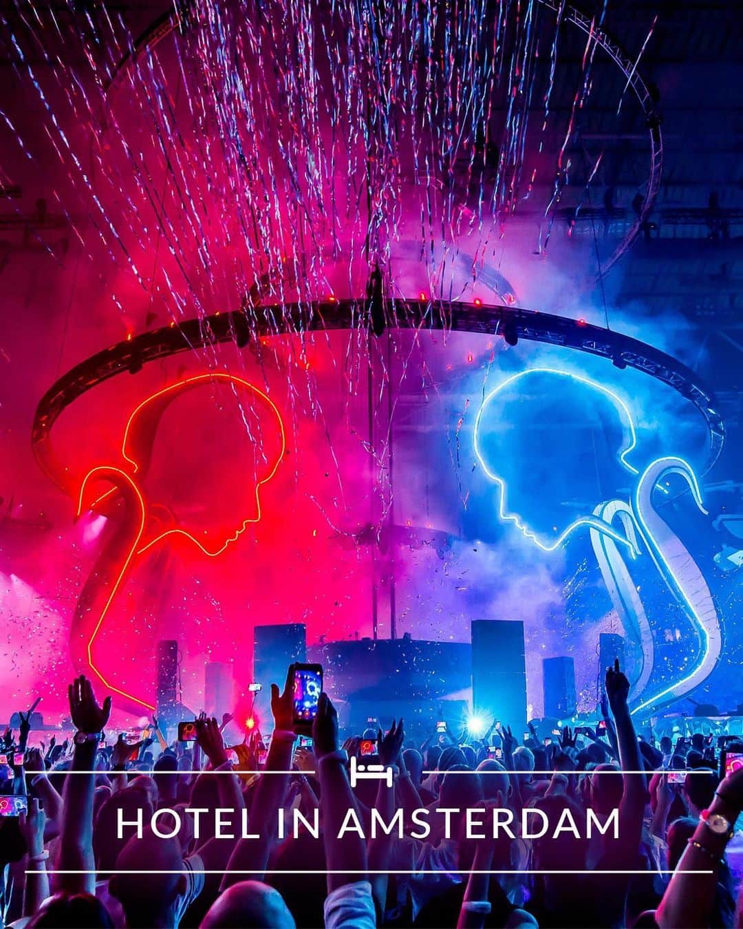 のインスタグラム：「We partnered up with the best hotels in Amsterdam to provide you with the most convenient stay possible for our ultimate reunion. Our hotel packages are now bookable via the link in bio.  #BeyondSensation #Amsterdam #SensationWhite #Hotel #Carefreenight #CelebrateLife #JohanCruijffArenA #Bepartofthenightdressinwhite」