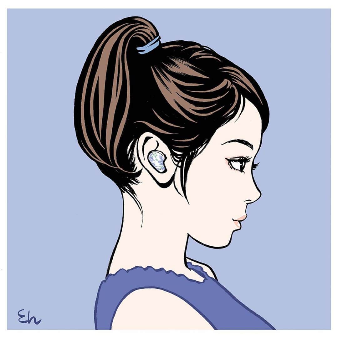 江口寿史さんのインスタグラム写真 - (江口寿史Instagram)「Jan.2020 Illustration for AVIOT Wireless earphone "TED01i"  #illustration #artwork #bandedessinee #comicart #aviot」1月30日 2時46分 - eguchiworks