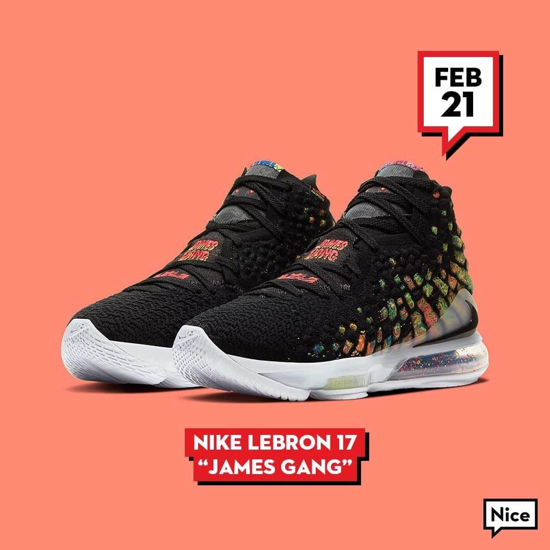 Nice Kicksさんのインスタグラム写真 - (Nice KicksInstagram)「LINK IN BIO for more looks // Upcoming Nike LeBron 17 “James Gang” is all About Friends & Family. Releasing on February 21st, are you looking to cop this upcoming drop? 👀」1月30日 5時30分 - nicekicks