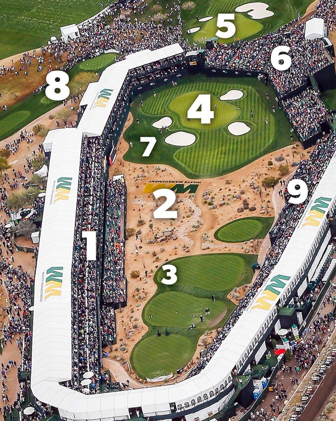 PGA TOURさんのインスタグラム写真 - (PGA TOURInstagram)「Which number is your tee shot on the par-3 16th at @tpcscottsdale? 🤔」1月30日 9時07分 - pgatour