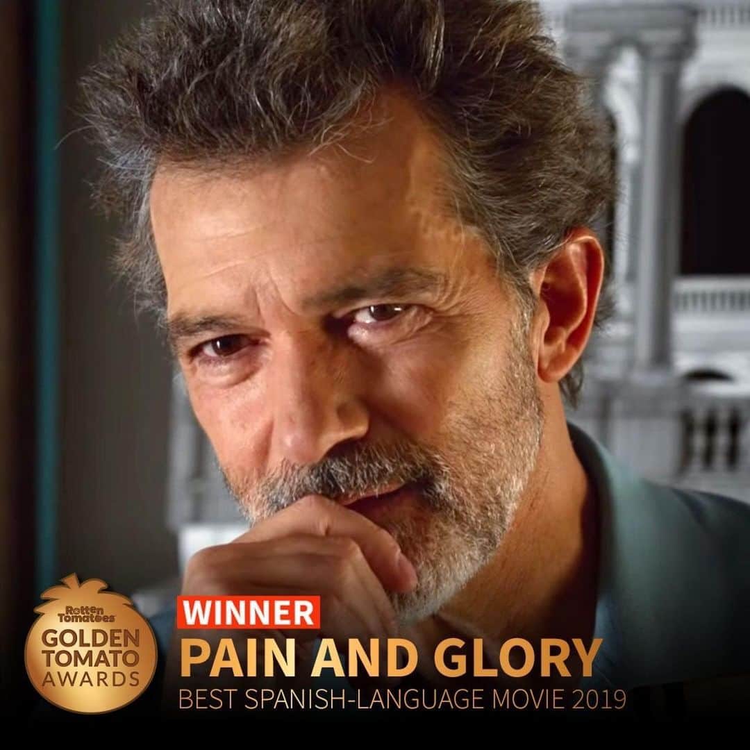 アントニオ・バンデラスさんのインスタグラム写真 - (アントニオ・バンデラスInstagram)「#GoldTomatoes Award to #PainAndGlory.  Congratulations team!!! Thank you @rottentomatoes !!! _____ @eldeseo_ @sonyclassics  #oscars #oscars2020 #pedroalmodovar」1月30日 18時09分 - antoniobanderas