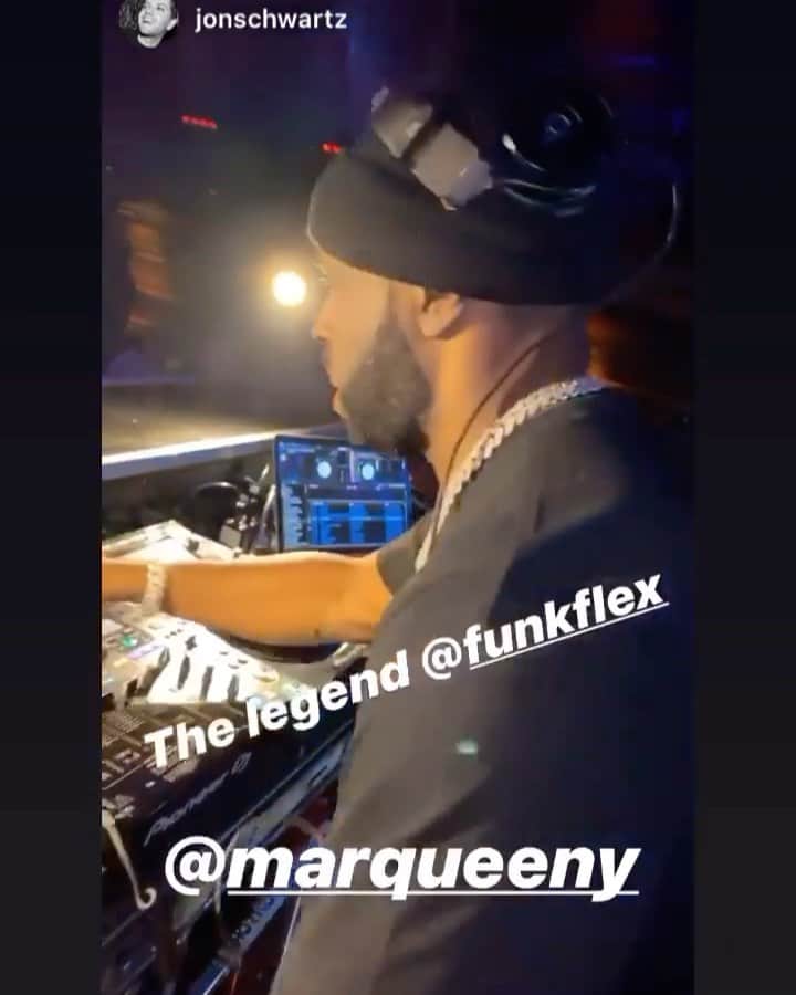 ファンクマスター・フレックスのインスタグラム：「Doing what I love! FunkFlex on the set! Marquee! @jonschwartz camera action mean! @deejayselect on opening set! Birthday people: Keno, Crystal! Bert I see u! We rolling! @djhrnyc @djreach @taligore @spademuzik parting! Pow! @jwade37」