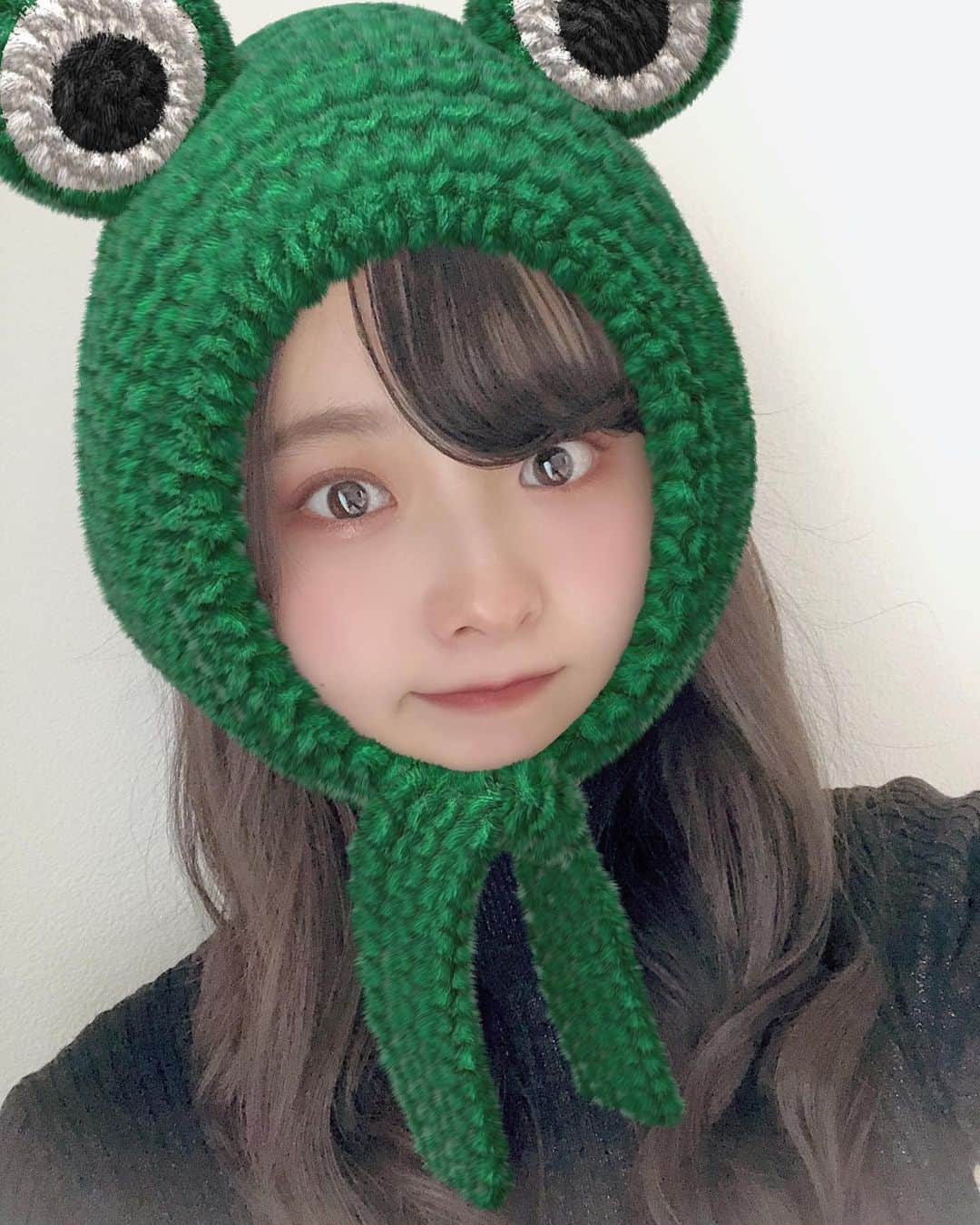 悠花さんのインスタグラム写真 - (悠花Instagram)「カエルちゃん🐸☺︎ ・ #selfie」1月30日 21時41分 - haruka_217_