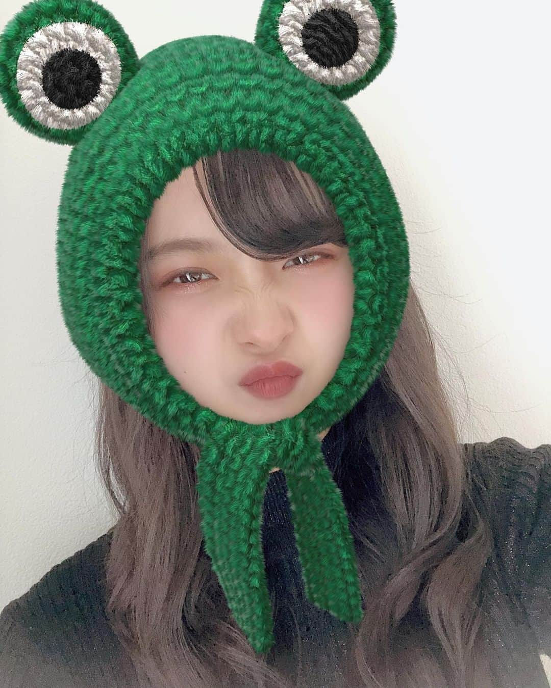 悠花さんのインスタグラム写真 - (悠花Instagram)「カエルちゃん🐸☺︎ ・ #selfie」1月30日 21時41分 - haruka_217_