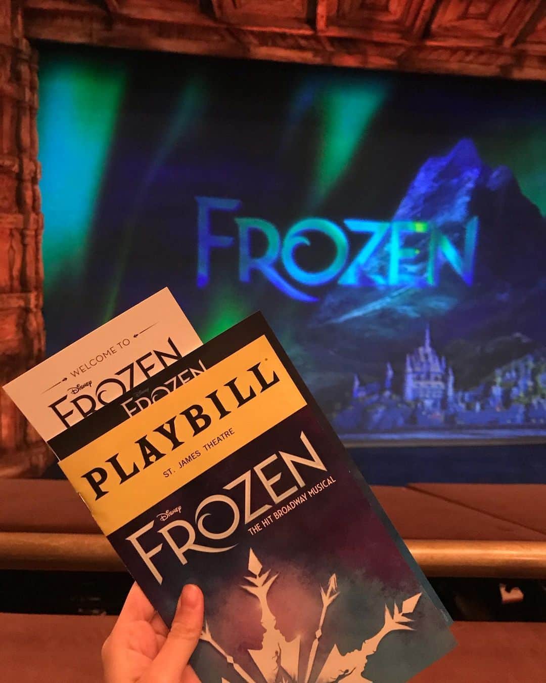 林愛夏さんのインスタグラム写真 - (林愛夏Instagram)「大好きなアナ雪を見れて 感無量でした。 次は劇団四季で観ます。 楽しみ♡ #frozen #broadwaymusical  #disneybroadway  #newyork #ミュージカル　 #アナと雪の女王」1月30日 22時27分 - baby_manatsu