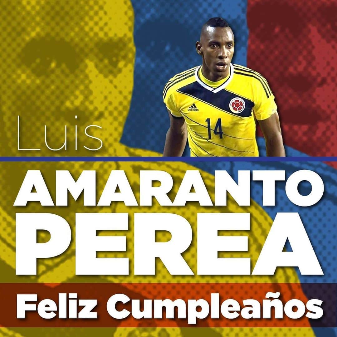 サッカー コロンビア代表チームのインスタグラム：「Feliz cumpleaños #⃣4⃣1⃣ para Luis Amaranto Perea. ¡Esperamos que este nuevo año esté lleno de aprendizajes y mucha felicidad! ⚽🎂」