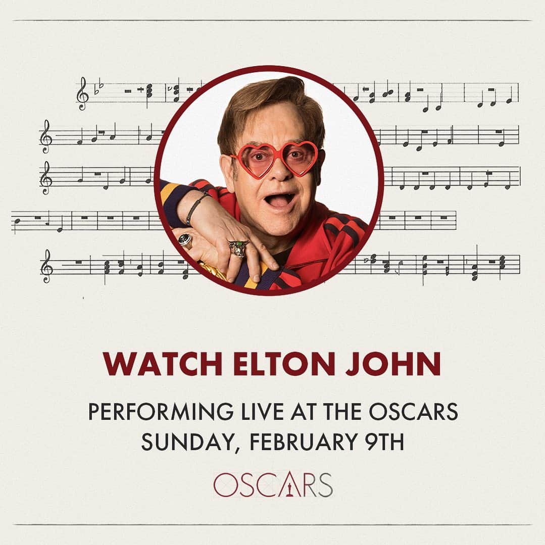 エルトン・ジョンさんのインスタグラム写真 - (エルトン・ジョンInstagram)「I can’t wait to perform ‘(I’m Gonna) Love Me Again’ from #Rocketman 🚀 at the 2020 Oscars, which has been nominated for Best Original Song!!」1月30日 22時56分 - eltonjohn