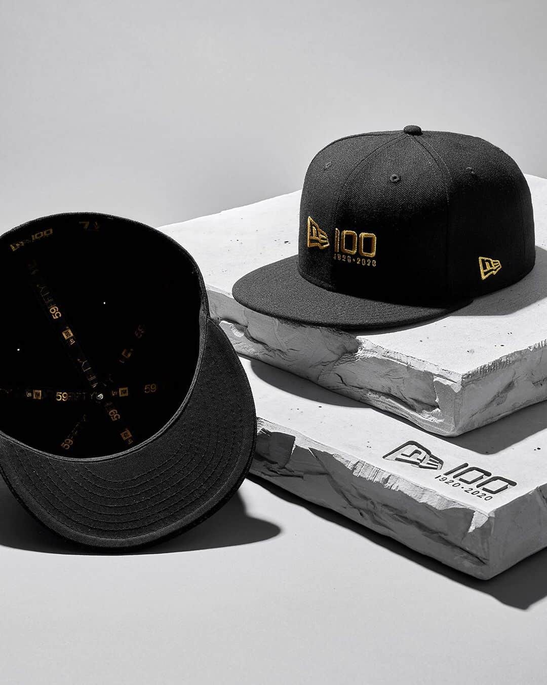 ニューエラ・キャップのインスタグラム：「A must-have for any #NewEraCap collector. The New Era 100th Anniversary #59FIFTY Fitted, limited quantities available at neweracap.com」