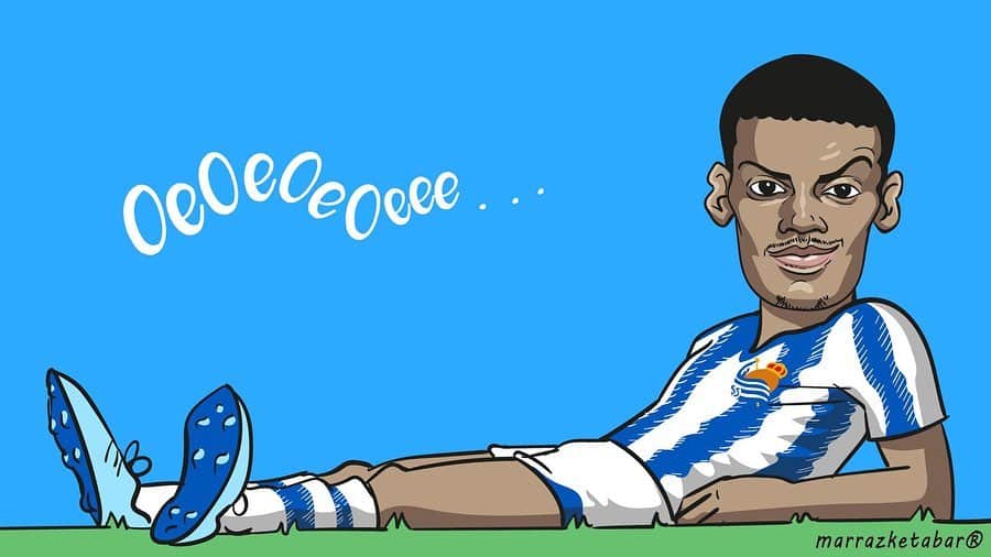 アレクサンデル・イサクのインスタグラム：「Gracias afición, vamos al siguiente. Gran trabajo !💙⚪️ 😂☝🏾」