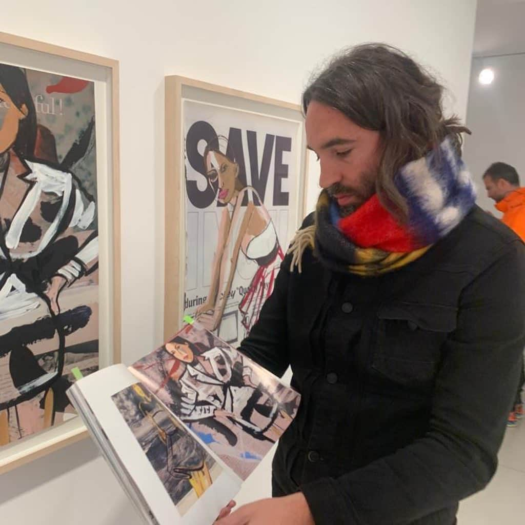 Vogue Italiaさんのインスタグラム写真 - (Vogue ItaliaInstagram)「Last days to get your copy of Vogue Italia's January 2020 Special Issue on newsstands but you have time until the end of February to visit the @David_Salle exhibition at the @ThaddaeusRopac Gallery in Paris. Here our Creative Director @FerdinandoVerderi with the stylist of the story @TonneGood and our Fashion Market Director @FranRagazzi in front of the paintings that we commissioned for our January Issue which are part of the David Salle's exhibition. #DavidSalle  #SelfIroningPants #ThaddaeusRopac Full credits of the editorial:  Model @LiliSumner  Editor in Chief @efarneti  Creative director @ferdinandoverderi  Casting directors @pg_dmcasting @samuel_ellis @ DM Fashion Studio」1月30日 23時30分 - vogueitalia