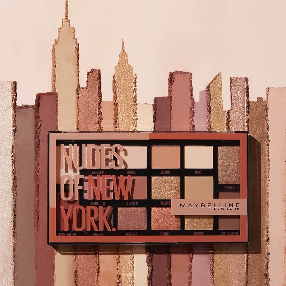 Maybelline New Yorkさんのインスタグラム写真 - (Maybelline New YorkInstagram)「WE’RE GOING NUDE😉 Introducing #NudesofNewYork our first universally flattering eyeshadow palette! Made and tested for all skin tones, these 16 shades are custom-made with YOU in mind. Tag a friend that needs to try this!」1月31日 0時44分 - maybelline