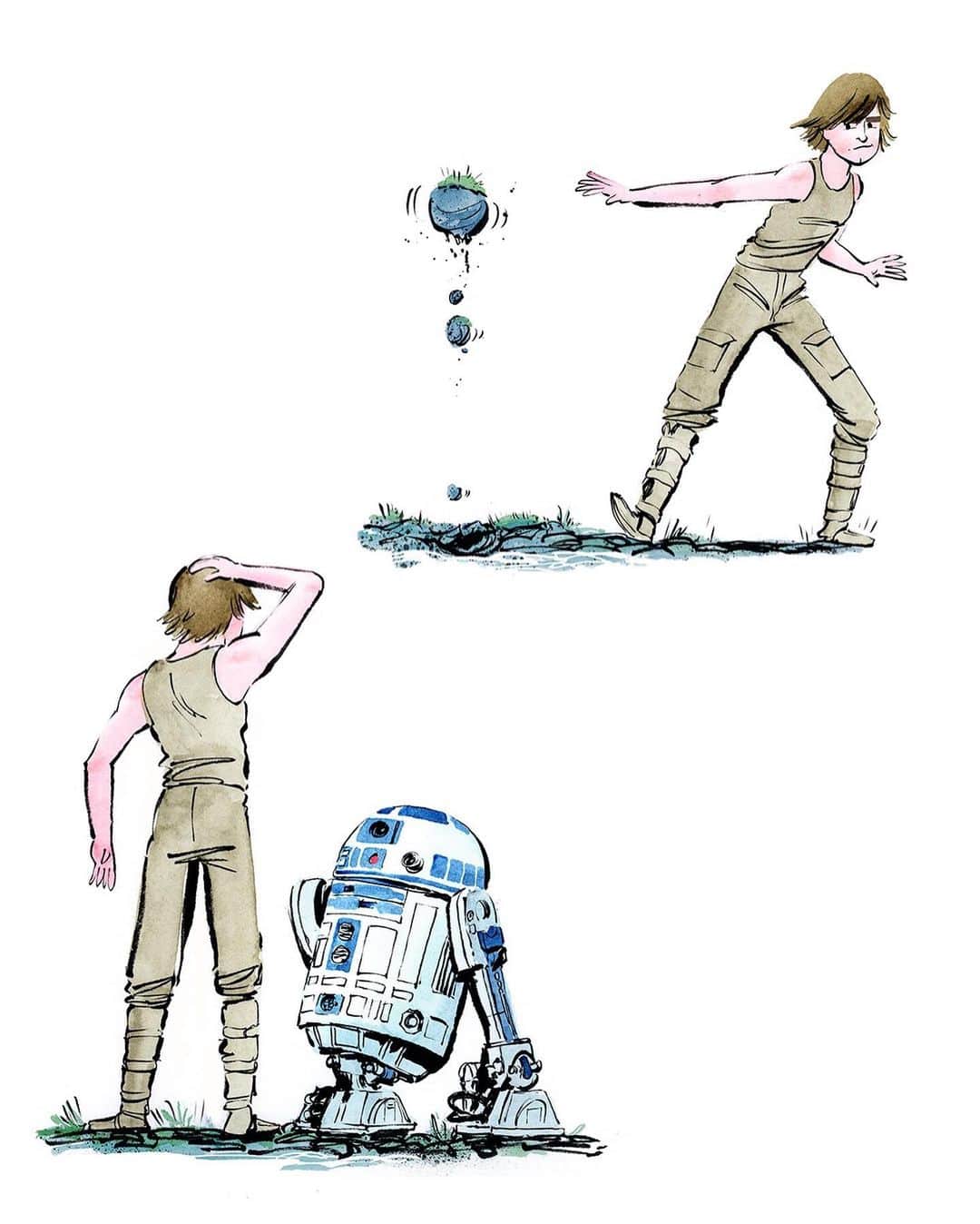 スター・ウォーズさんのインスタグラム写真 - (スター・ウォーズInstagram)「“Judge me by my size, do you?” Swipe to see concept art sketches from the upcoming Star Wars picture book, A Jedi, You Will Be, (arriving 10/6) with illustrations by Mike Deas and words by @runwithskizzers. The book lovingly recreates the iconic Dagobah training scene from #TheEmpireStrikesBack.」1月31日 4時54分 - starwars