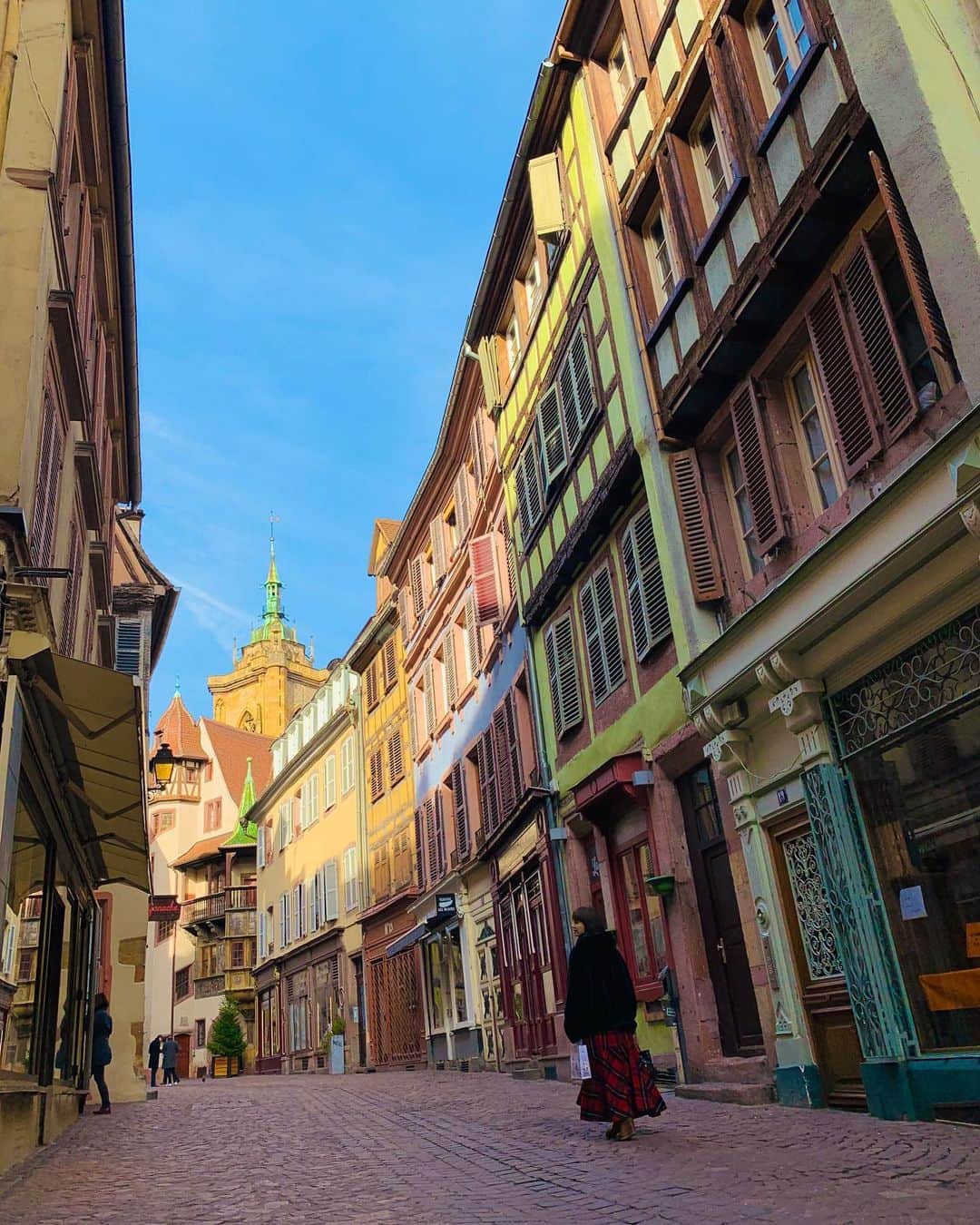 のインスタグラム：「ハウルの城や美女と野獣のモデルにもなったと言われる　#colmar #france #フランス　#🇫🇷 おもちゃ箱をひっくり返したみたいな 可愛い街並み。」