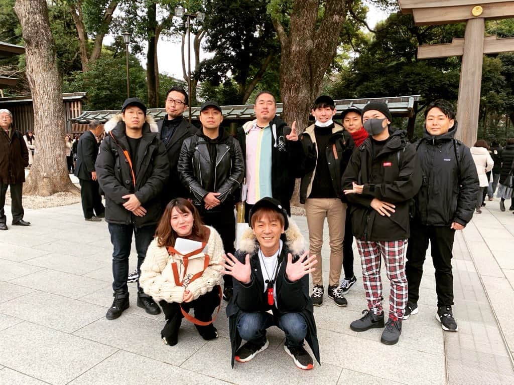 KYOHEYのインスタグラム：「KIOKJAPAN初詣at明治神宮⛩  #KIOKJAPAN #明治神宮 #初詣」