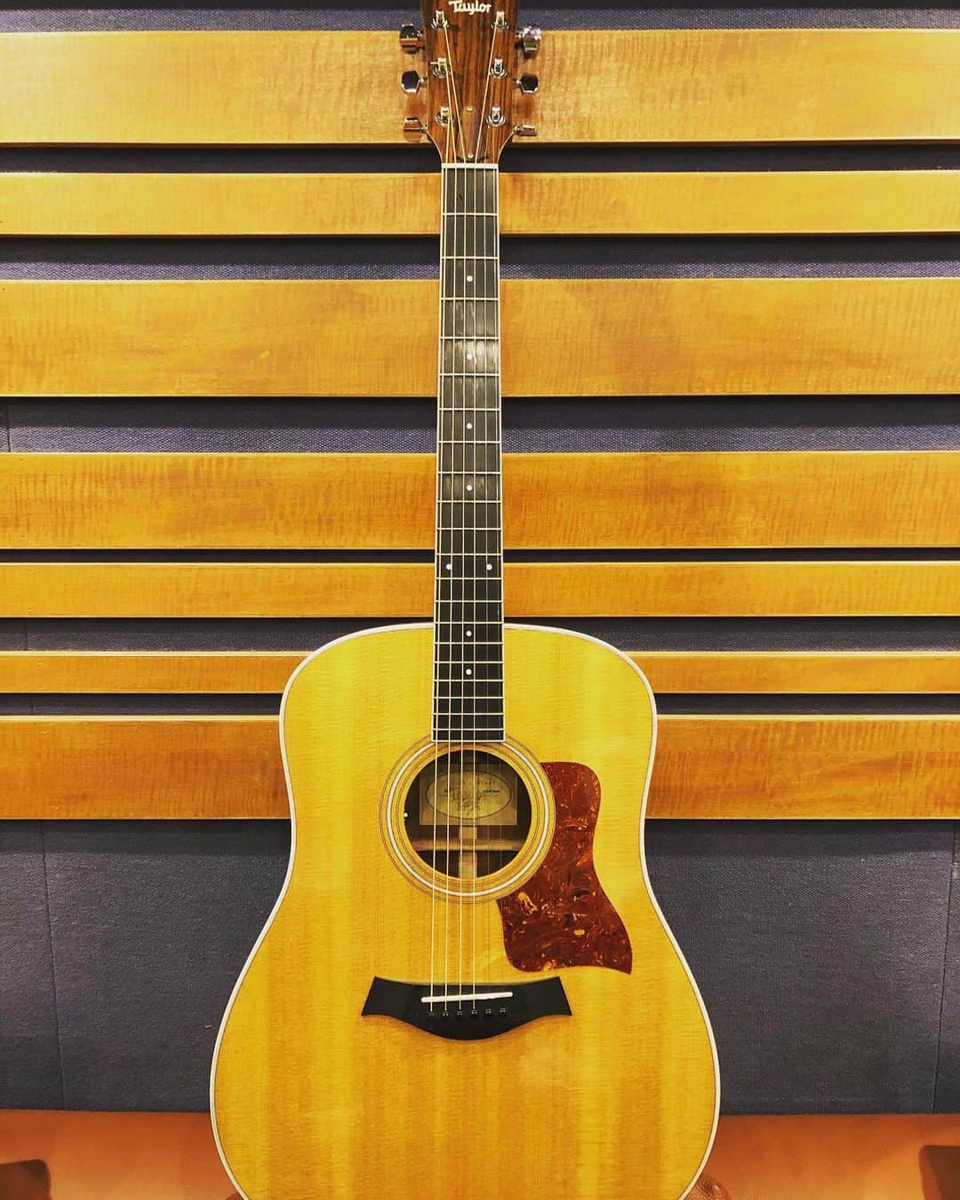 SHINPEIのインスタグラム：「2020年初レコーディングは、アコースティックギターから！﻿ ﻿ Taylor DN3﻿ ﻿ 適度なハリと、ぬくもりのある音が好きです。」