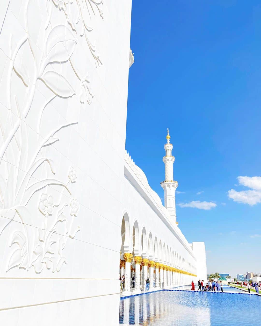 井上晃子さんのインスタグラム写真 - (井上晃子Instagram)「Sheikh Zayed Grand Mosque 🕌✨ 世界最大のペルシャ絨毯(色使いがとてもタイプ)やスワロフスキーのシャンデリア、 細かな装飾、可愛い丸みを帯びたシルエット、それを映す陰まで可愛くてたまらなかった。💎💎💎 美しいものに触れて良き時間。 . . #sheikhzayedmosque  #シェイクザイードグランドモスク  #abudhabi#アブダビ#uae#habibi」1月7日 15時43分 - akiki_2015