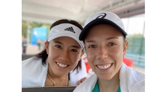 加藤未唯さんのインスタグラム写真 - (加藤未唯Instagram)「First win of the season with @shazzzzy ✌️ Shot of the day at @shenzhenopen 🤞 シーズン最初の試合でなんとか勝てました🥺❤️ #adidas #adidaswomen #adidastennis #heretocreate #wilson #ShenzhenOpen #xymax #佐川印刷」1月7日 16時06分 - miyukato1121