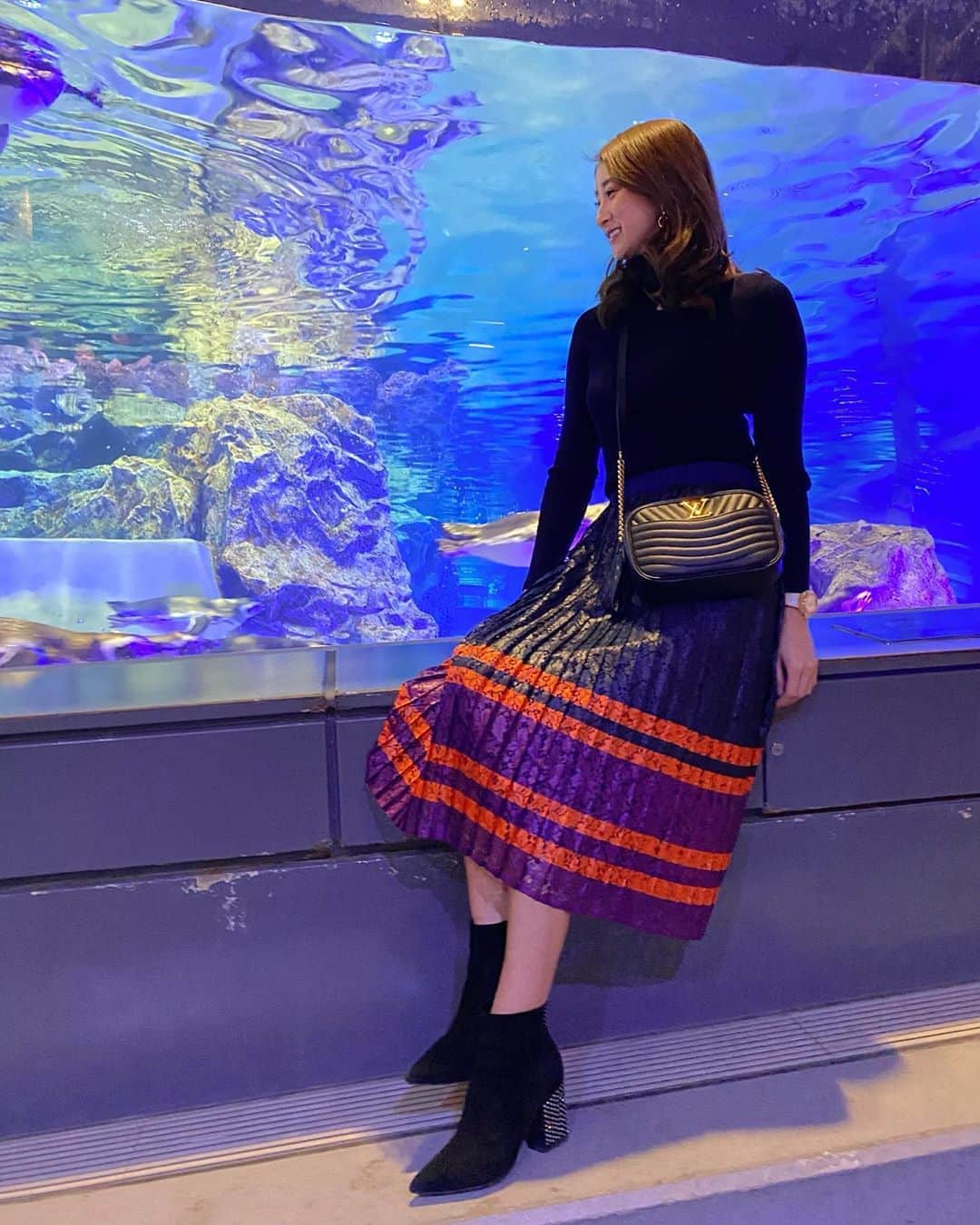 のインスタグラム：「初めてすみだ水族館に行ってきたよー🐟🐠❤️ 久しぶりの水族館キラキラ輝いてて楽しかった❤️ また行きたいなぁ💞🐡 #すみだ水族館#クラゲ#雪とクラゲ  #水族館#押上#浅草#pr」