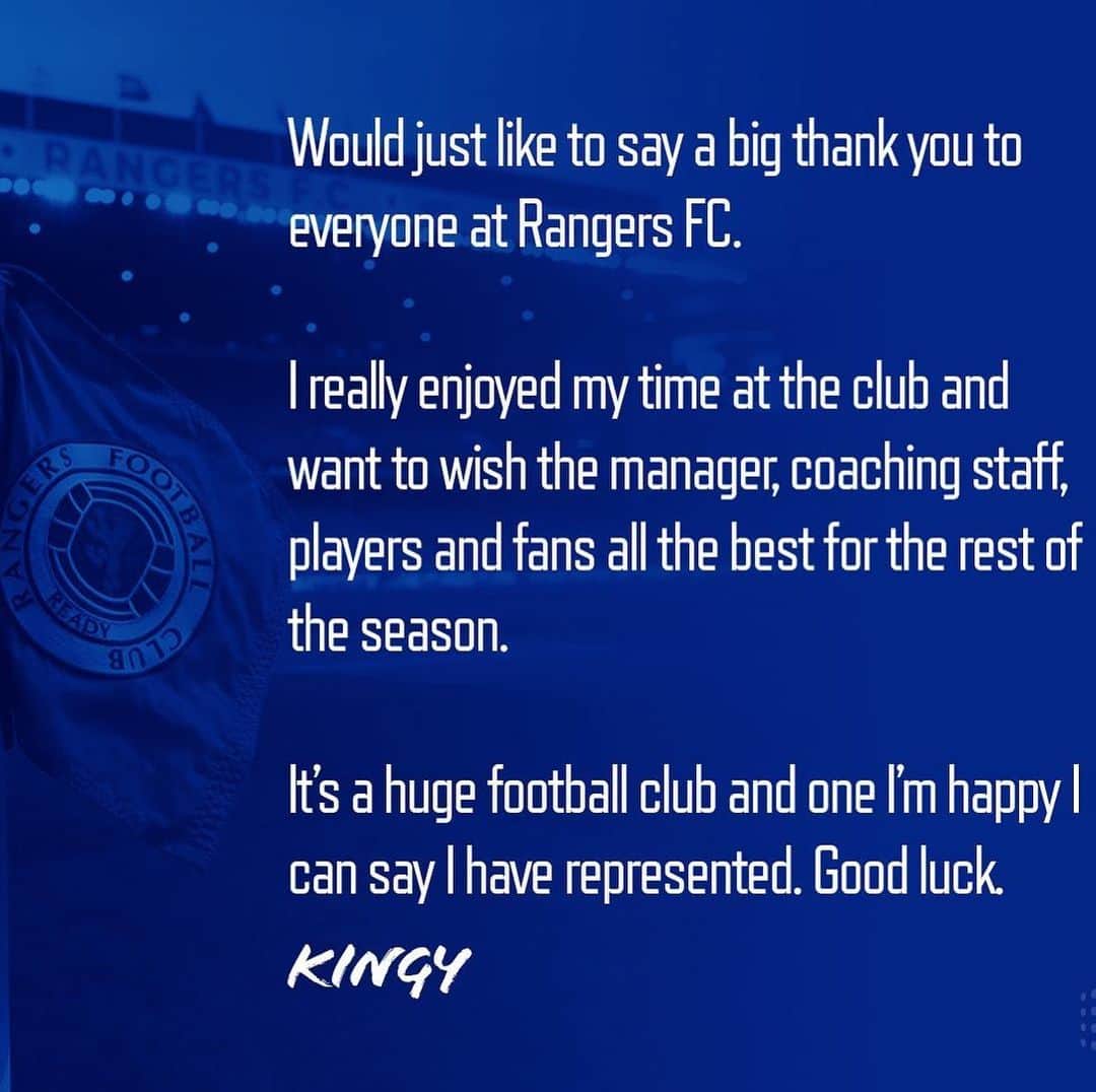 のインスタグラム：「Thank you @rangersfc」