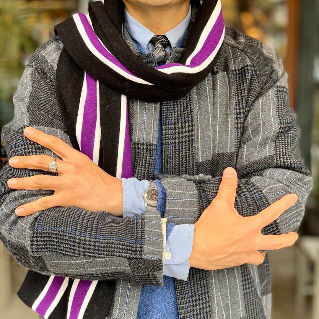 BEAMS+さんのインスタグラム写真 - (BEAMS+Instagram)「BEAMS PLUS STYLE  #beams #beamsplus #beamsplusharajuku #harajuku #tokyo #japan #balcollarcoat #patchwork #knit #mensfashion #menstyle #menswear」1月7日 19時59分 - beams_plus_harajuku