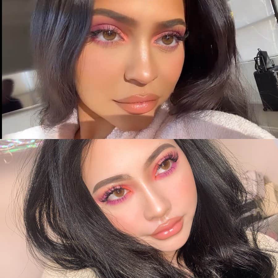 Aiさんのインスタグラム写真 - (AiInstagram)「@kyliecosmetics @kyliejenner @makeupbyariel Valentine collection 2020 "Stormi eyeshadow palette"inspire🦋💖💜🧡 . .  Kylie cosmetics 2020 Valentine collection撮影してるメイクを真似てメイクしてみたー！🦋💜💖🧡 . .  Eye: @beautybaycom  Eye brow Eye liner: @kyliecosmetics  Foundation: @i.beauty.store  Highlight: @bhcosmetics  Contact: @pia_contact  #kyliejenner #kyliecosmetics #beautybay #bhcosmetics #glammakeup #makeuplife #colormakesmehappy #メイク好き #コスメ好き #海外コスメ #メイクレッスン #コスメオタク#プチプラコスメ #カットクリース #メイクテク」1月7日 21時51分 - ai_tinker_b