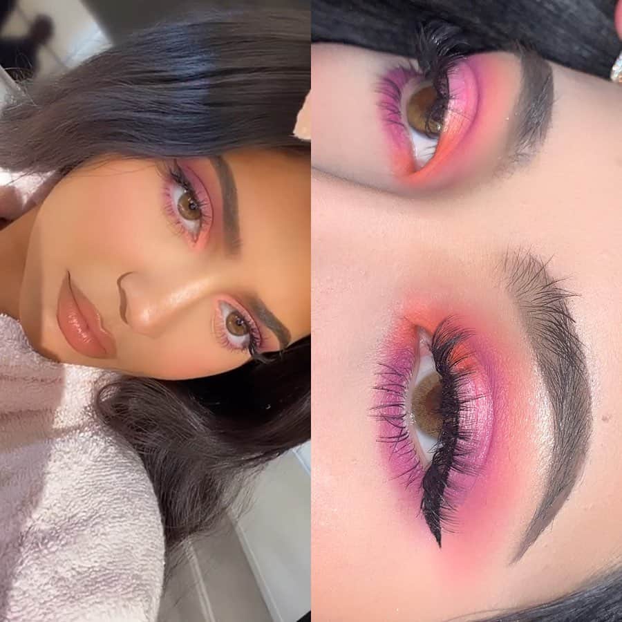 Aiさんのインスタグラム写真 - (AiInstagram)「@kyliecosmetics @kyliejenner @makeupbyariel Valentine collection 2020 "Stormi eyeshadow palette"inspire🦋💖💜🧡 . .  Kylie cosmetics 2020 Valentine collection撮影してるメイクを真似てメイクしてみたー！🦋💜💖🧡 . .  Eye: @beautybaycom  Eye brow Eye liner: @kyliecosmetics  Foundation: @i.beauty.store  Highlight: @bhcosmetics  Contact: @pia_contact  #kyliejenner #kyliecosmetics #beautybay #bhcosmetics #glammakeup #makeuplife #colormakesmehappy #メイク好き #コスメ好き #海外コスメ #メイクレッスン #コスメオタク#プチプラコスメ #カットクリース #メイクテク」1月7日 21時51分 - ai_tinker_b