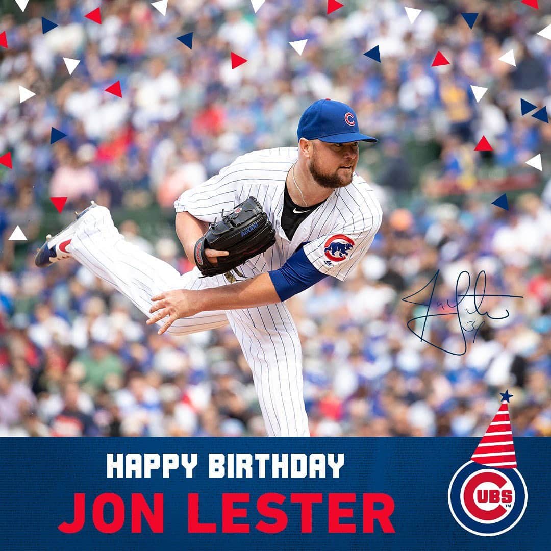 シカゴ・カブスさんのインスタグラム写真 - (シカゴ・カブスInstagram)「Double tap to wish Jon Lester a happy birthday! 🥳」1月7日 23時02分 - cubs