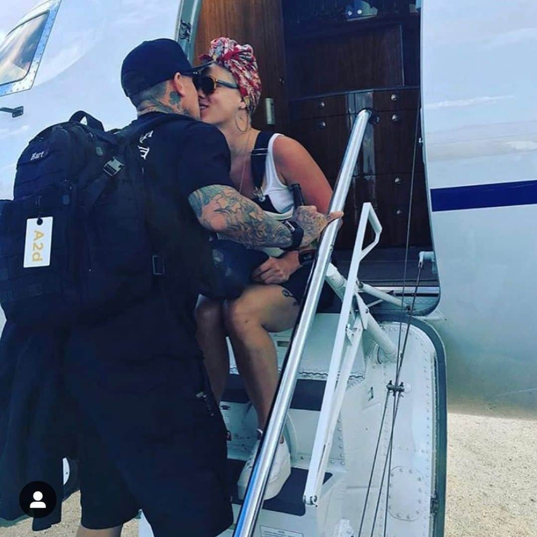 P!nk（ピンク）さんのインスタグラム写真 - (P!nk（ピンク）Instagram)「So many years, So many hairstyles @hartluck.....We’ve been at this thing a long time, babe. It isn’t perfect, but I’m grateful it’s ours. I love our family. Thank you for walking in front of me, beside me, and right behind me at times. “You’re a real man, carey hart.” #agreetodisagree #fightnice #wehatethesamepeople #myrock #noonemakesmeangrierthanyou #butyouresuperhot」1月8日 2時08分 - pink